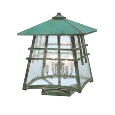 Meyda Tiffany Stillwater 4 Light 23" Tall Post Light Vintage Copper
