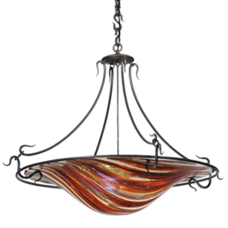 Meyda Tiffany Metro 4 Light 36" Wide Pendant Craftsman Brown