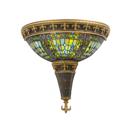 Meyda Tiffany 18" W Fleur-De-Lis Wall Sconce Green / Blue