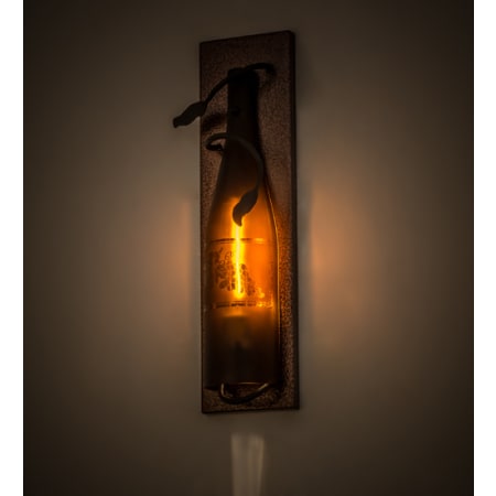 Meyda Tiffany Tuscan Vineyard 15" Tall Wall Sconce Copper Vein