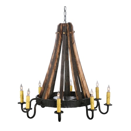 Meyda Tiffany Barrel Stave Madera 8 Light 27" Wide Taper Candle Style Chandelier Oil Rubbed Bronze