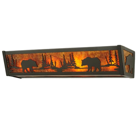 Meyda Tiffany Bear 24" Wide Vanity Light Timeless Bronze