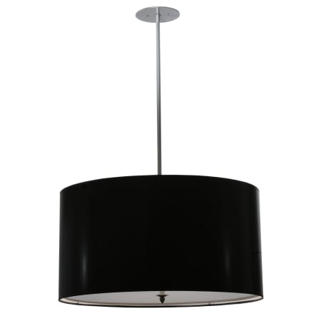 Meyda Tiffany 32" W Cilindro Black Paper Pendant Brushed Nickel / Black Paper