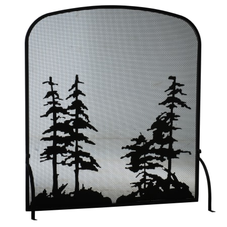 Meyda Tiffany 40" W X 44" H Tall Pines Arched Fireplace Screen Black Mesh