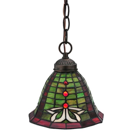 Meyda Tiffany Dublin 8" Wide Mini Pendant Mahogany Bronze