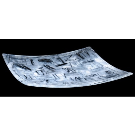 Meyda Tiffany 14" Square Branches Fused Glass Plate Black White Fracture Streamer