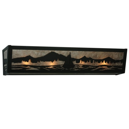 Meyda Tiffany 30" W Sailboat Mountain View Vanity Light Black / Silver Mica