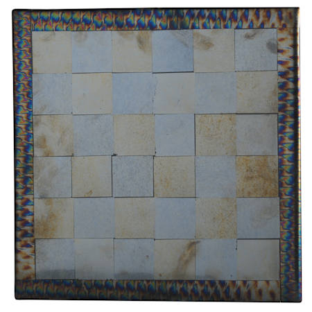 Meyda Tiffany 14" Square Chess Fused Glass Table Custom
