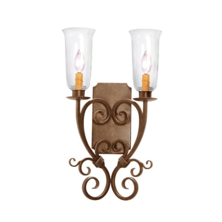 Meyda Tiffany Thierry 2 Light 21" Tall Wall Sconce Antique Rust