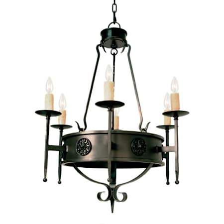 Meyda Tiffany Lorenzo 6 Light 30" Wide Taper Candle Style Chandelier French Bronze