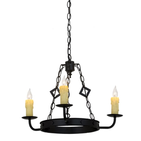 Meyda Tiffany Elvita 3 Light 24" Wide Taper Candle Style Chandelier Blackwash