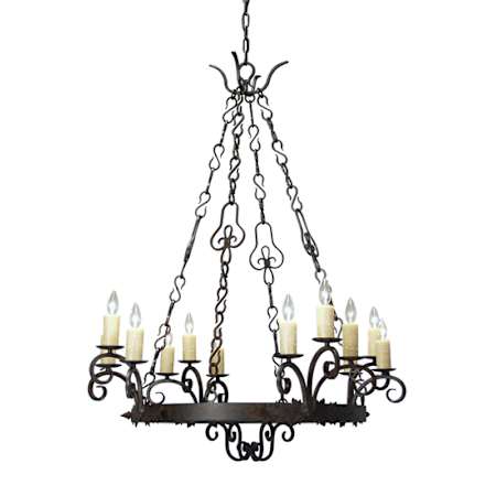 Meyda Tiffany Clarinda 12 Light 42" Wide Taper Candle Style Chandelier Coffee Bean