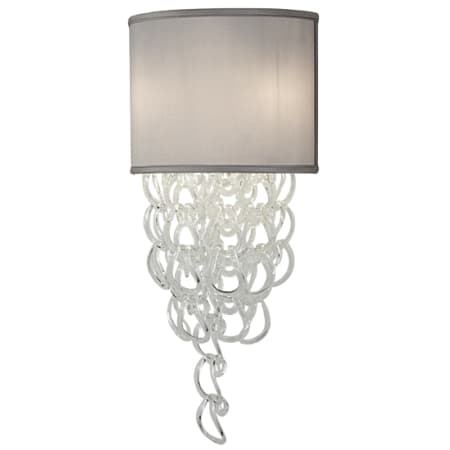 Meyda Tiffany Lucy 2 Light 33" Tall Wall Sconce Nickel