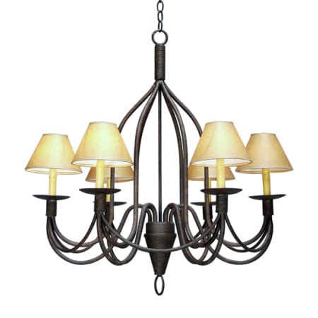 Meyda Tiffany Bell 6 Light 34" Wide Chandelier Rusty Nail