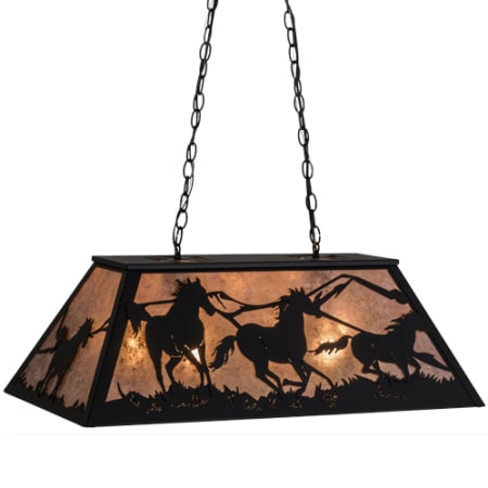 Meyda Tiffany Running Horses 6 Light 33" Wide Linear Pendant N/A