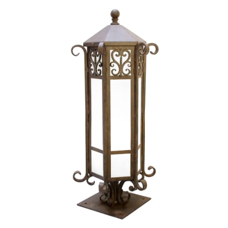 Meyda Tiffany Caprice 27" Tall Post Light Antique Iron