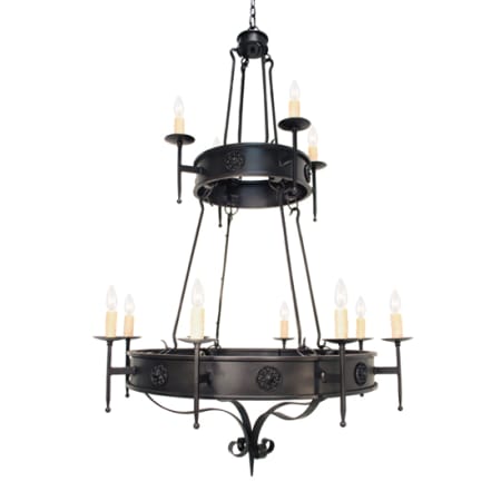 Meyda Tiffany Lorenzo 12 Light 48" Wide Taper Candle Style Chandelier Costello Black