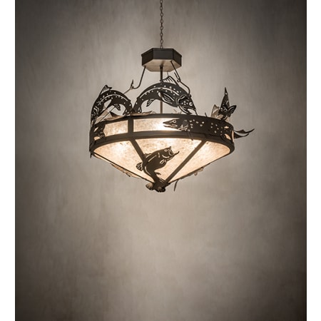 Meyda Tiffany Catch of the Day 4 Light 30" Wide Pendant Oil Rubbed Bronze