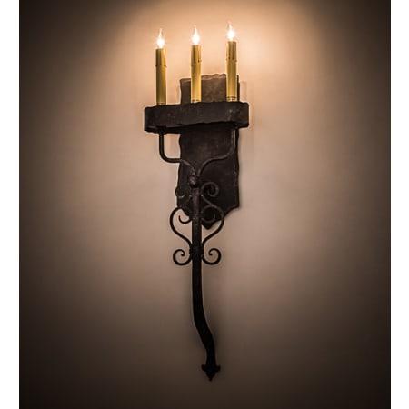 Meyda Tiffany Ahriman 3 Light 31" Tall Wall Sconce Smoke