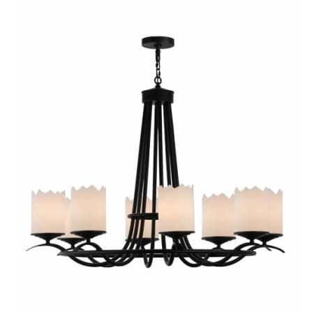 Meyda Tiffany Octavia 8 Light 48" Wide Pillar Candle Style Chandelier Blackwash