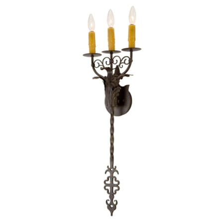 Meyda Tiffany Merano 3 Light 30" Tall Wall Sconce Copper Rust