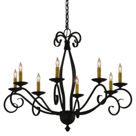 Meyda Tiffany Sienna 8 Light 36" Wide Taper Candle Style Chandelier Blackwash