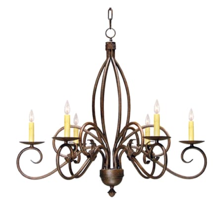 Meyda Tiffany Squire 6 Light 28" Wide Taper Candle Style Chandelier Cajun Spice