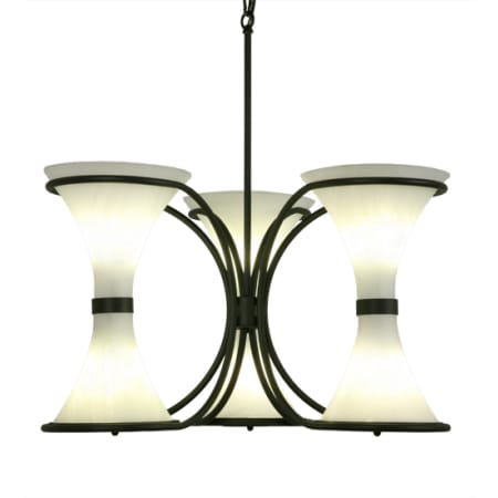 Meyda Tiffany Chronos 3 Light 30" Wide Chandelier Blackwash