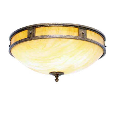 Meyda Tiffany Capella 2 Light 24" Wide Flush Mount Bowl Ceiling Fixture French Bronze