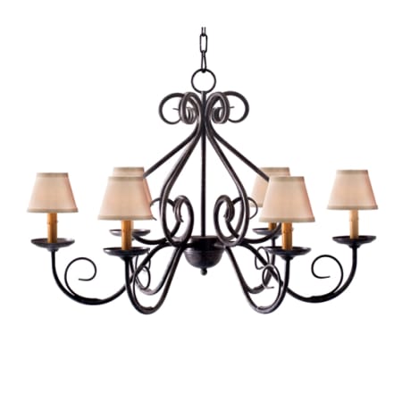 Meyda Tiffany Jenna 6 Light 36" Wide Chandelier Antique Iron Gate