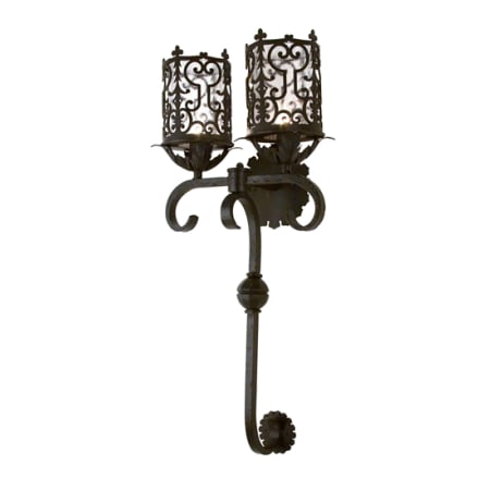 Meyda Tiffany Oskar 2 Light 36" Tall Wall Sconce Blackwash