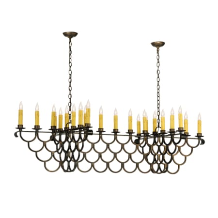 Meyda Tiffany Picadilly 23 Light 32" Wide Taper Candle Style Chandelier Antique Copper / Custom