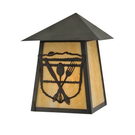 Meyda Tiffany 9" W Lake Clear Lodge Silverware Wall Sconce Beige Craftsman