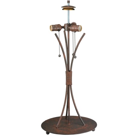 Meyda Tiffany 28" H Wrought Iron Curved Arm Base Rusty Nail