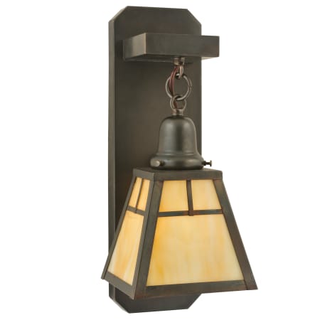 Meyda Tiffany 4.75" W "T" Mission Hanging Wall Sconce Beige Craftsman