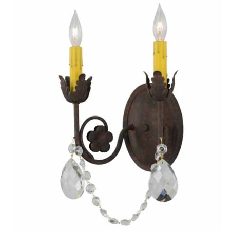 Meyda Tiffany Antonia 2 Light 13" Tall Wall Sconce Rusty Nail