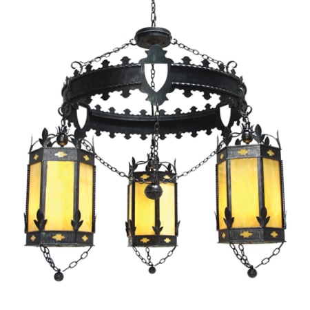Meyda Tiffany Valhalla 3 Light 54" Wide Chandelier Blackwash