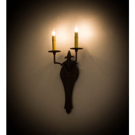 Meyda Tiffany Torsade 2 Light 20" Tall Wall Sconce Gilded Tobacco