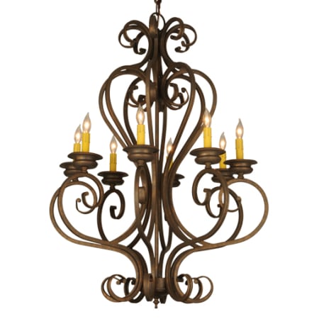 Meyda Tiffany Fernando 8 Light 28" Wide Taper Candle Style Chandelier French Bronze