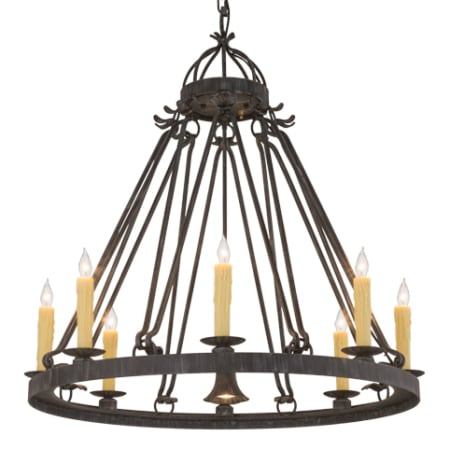 Meyda Tiffany Lakeshore 36" Wide Taper Candle Style Chandelier Antique Iron Gate