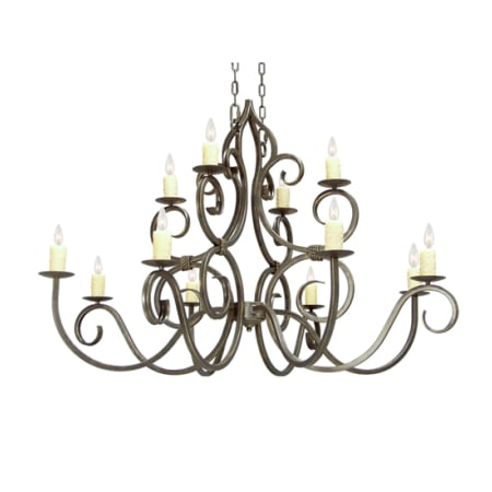Meyda Tiffany Clayton 12 Light 60" Wide Taper Candle Style Chandelier Gilded Tobacco
