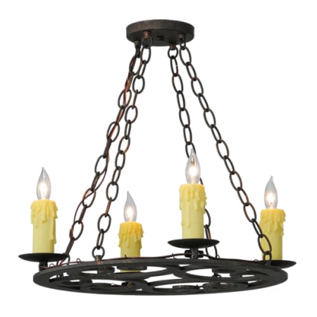 Meyda Tiffany Ashley 4 Light 21" Wide Taper Candle Style Chandelier Custom