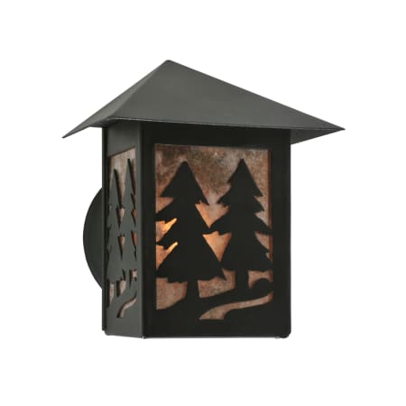 Meyda Tiffany 7" W Seneca Tall Pines Wall Sconce Black / Silver Mica