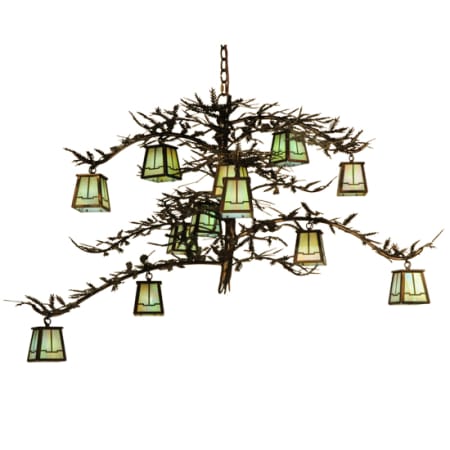Meyda Tiffany Pine Branch Valley View 12 Light 50" Wide Chandelier Burnished Copper