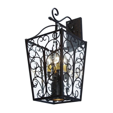 Meyda Tiffany Lacie 4 Light 24" Tall Wall Sconce Blackwash