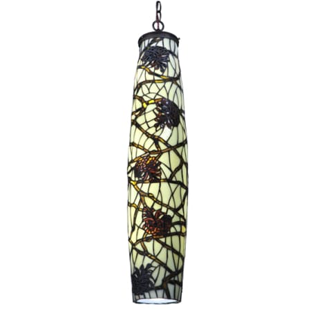 Meyda Tiffany Pine Branch 5 Light 7" Wide Mini Pendant Mahogany Bronze