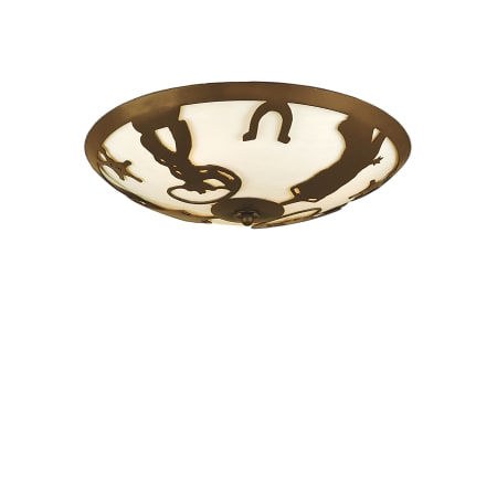 Meyda Tiffany 20" W Cowboy Flush Mount Ceiling Fixture Timeless Bronze