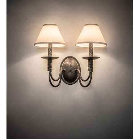 Meyda Tiffany Bell 2 Light 15" Tall Wall Sconce Smoke