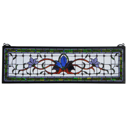 Meyda Tiffany Fairytale Transom Hand-Crafted 10"H X 33"W Stained Glass Window Antique Bronze