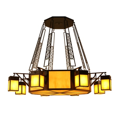 Meyda Tiffany Azrael 8 Light 79" Wide Chandelier Chestnut